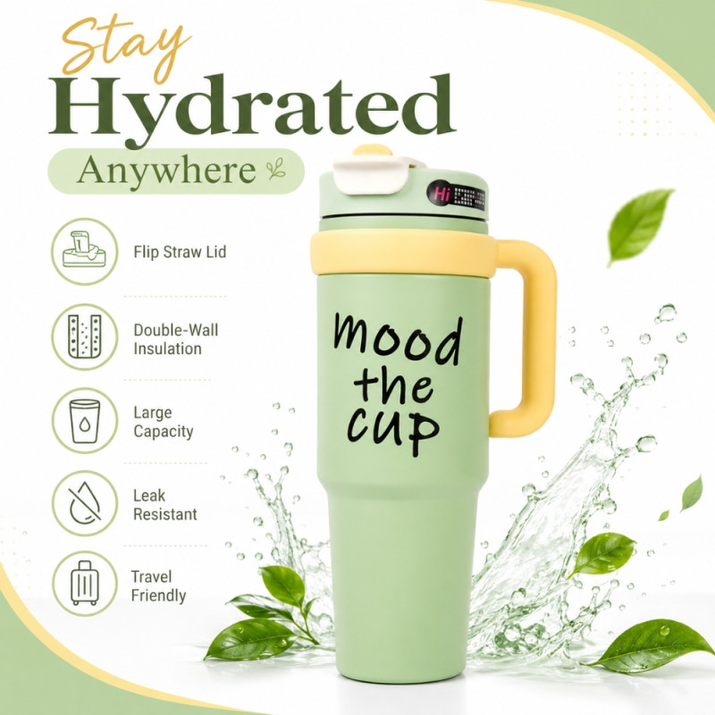 Elegant vacuum Cup – Green Premium Quality (27.5x8.5cm)