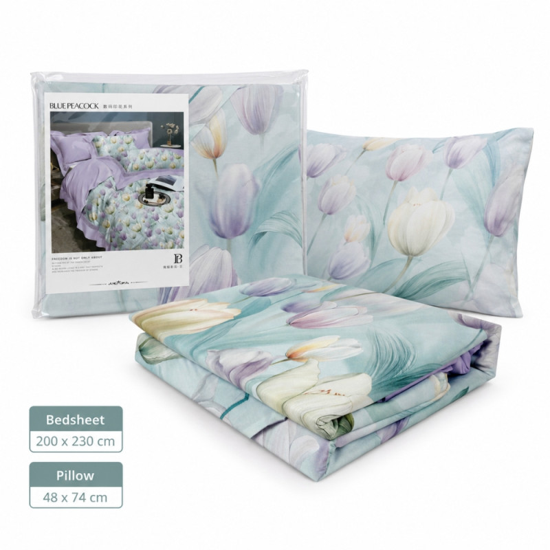 Floral Bed Sheet Set - 3pcs