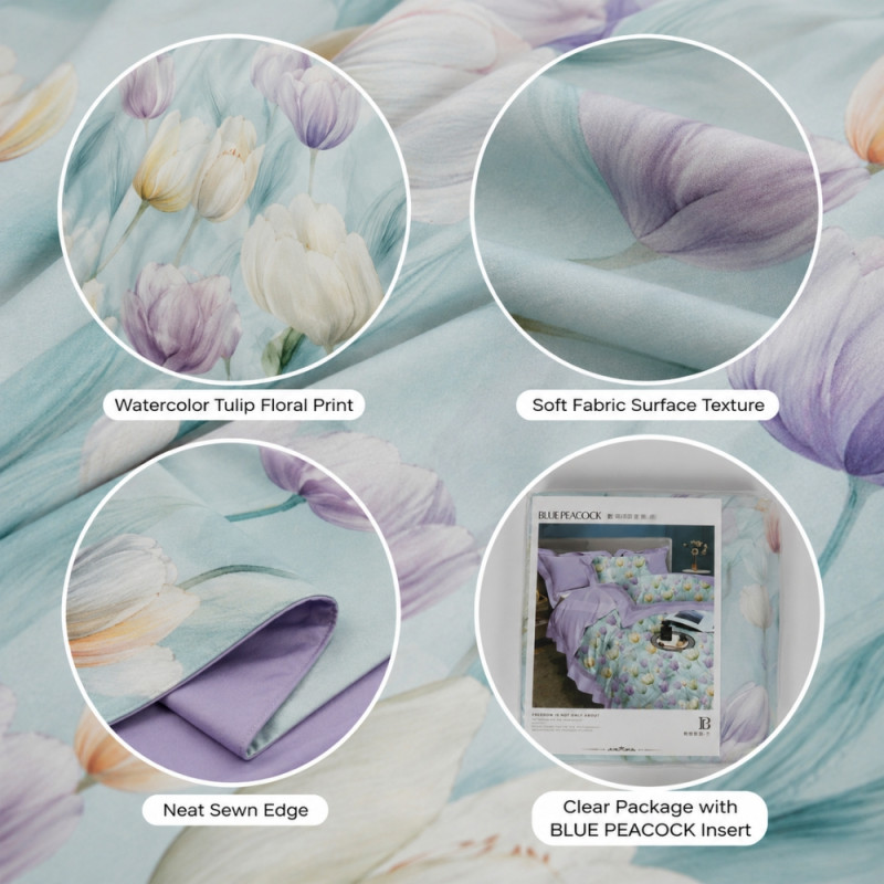 Floral Bed Sheet Set - 3pcs