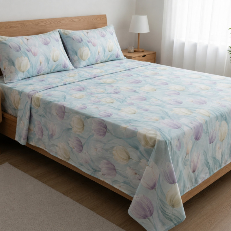 Floral Bed Sheet Set - 3pcs