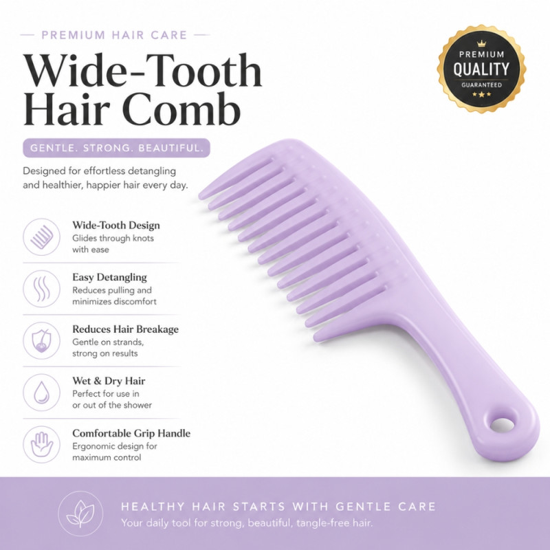 Superior Comb – Light Purple Premium Quality (6x23.5cm)