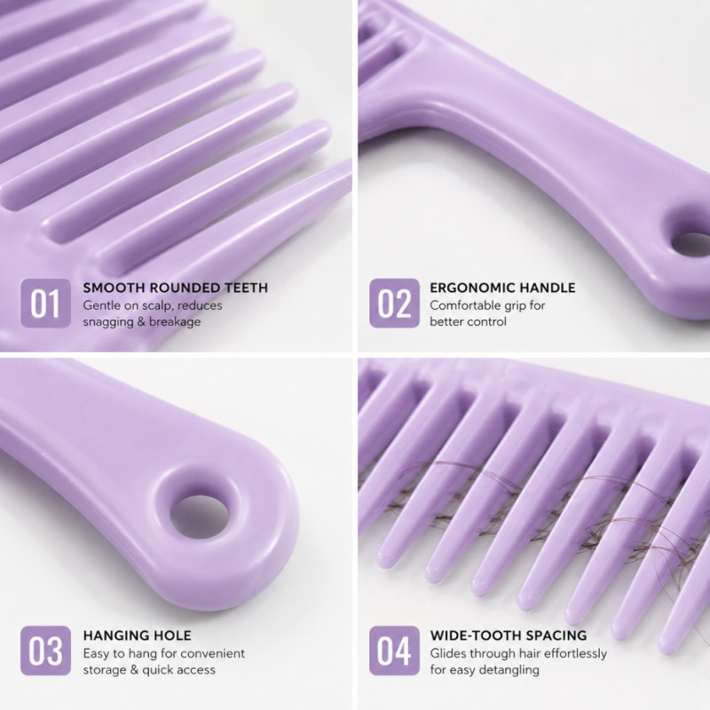 Superior Comb – Light Purple Premium Quality (6x23.5cm)