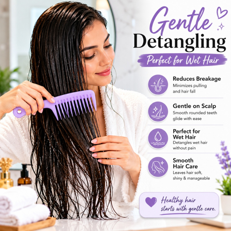 Superior Comb – Light Purple Premium Quality (6x23.5cm)