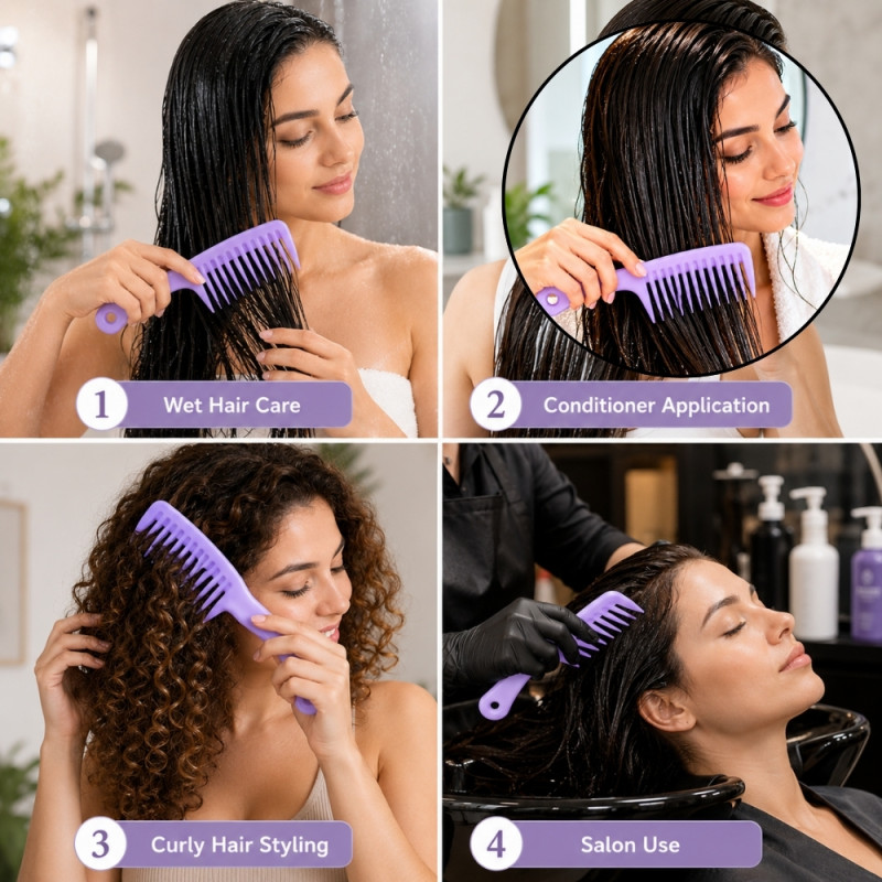Superior Comb – Light Purple Premium Quality (6x23.5cm)