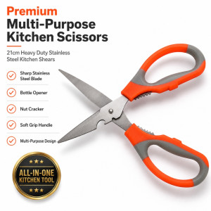 Elegant Kitchen Scissors – Assorted Colors