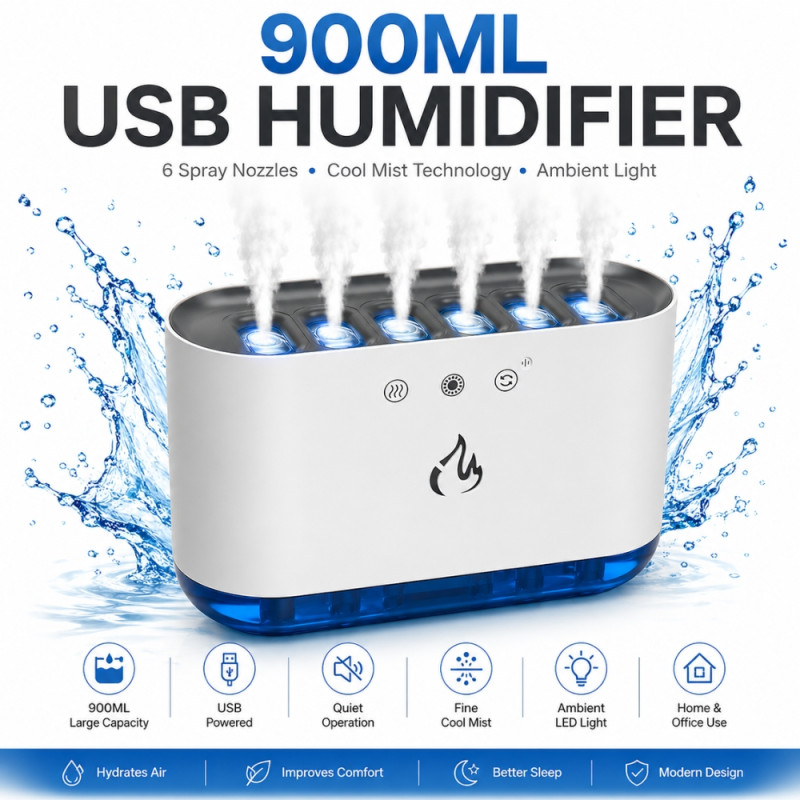 Classic Dynamic Humidifier – White Premium Quality (12 x 18 x 8cm)
