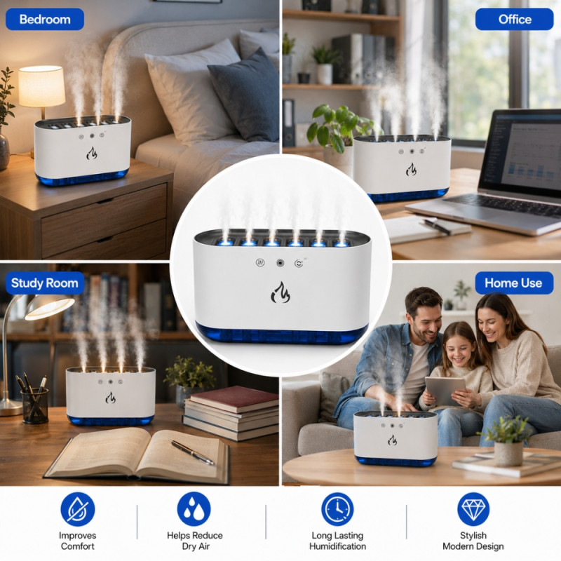 Classic Dynamic Humidifier – White Premium Quality (12 x 18 x 8cm)