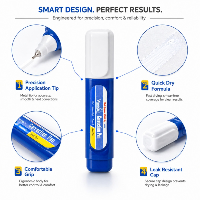 Superior correction pen – Blue Premium Quality (5 PCS)