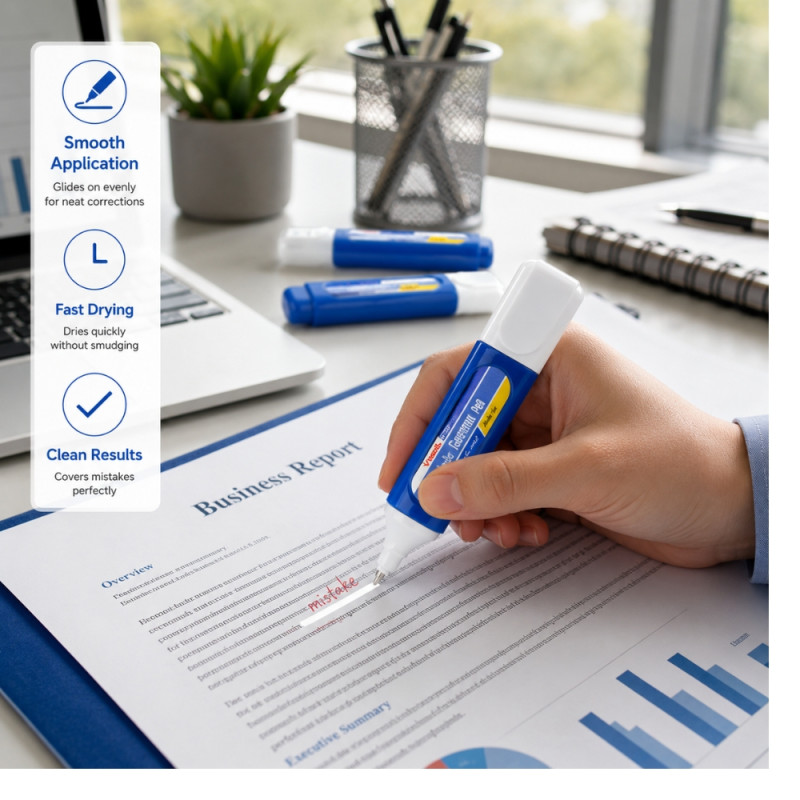 Superior correction pen – Blue Premium Quality (5 PCS)