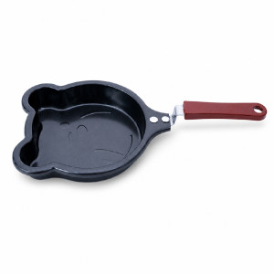 Miniso We Bare Bears Collection 4.0 Frying Pan featuring a 13 cm Ice Bear Shape – Wooden & Black