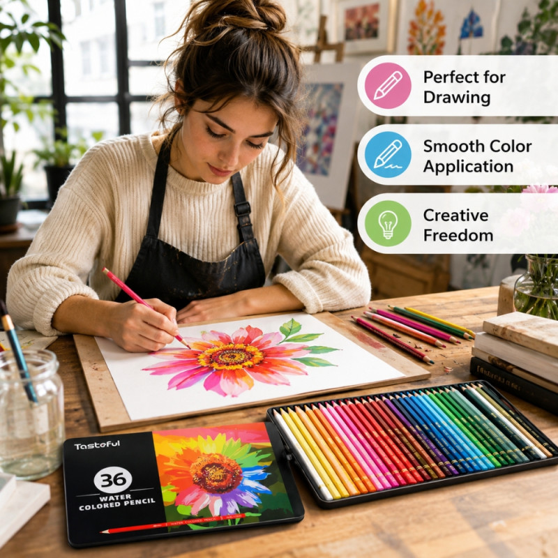 Supreme Gleam Colored Pencils Designed for Creative Expression &amp; Office Use – Multi Color (H-30, W-19 CM)