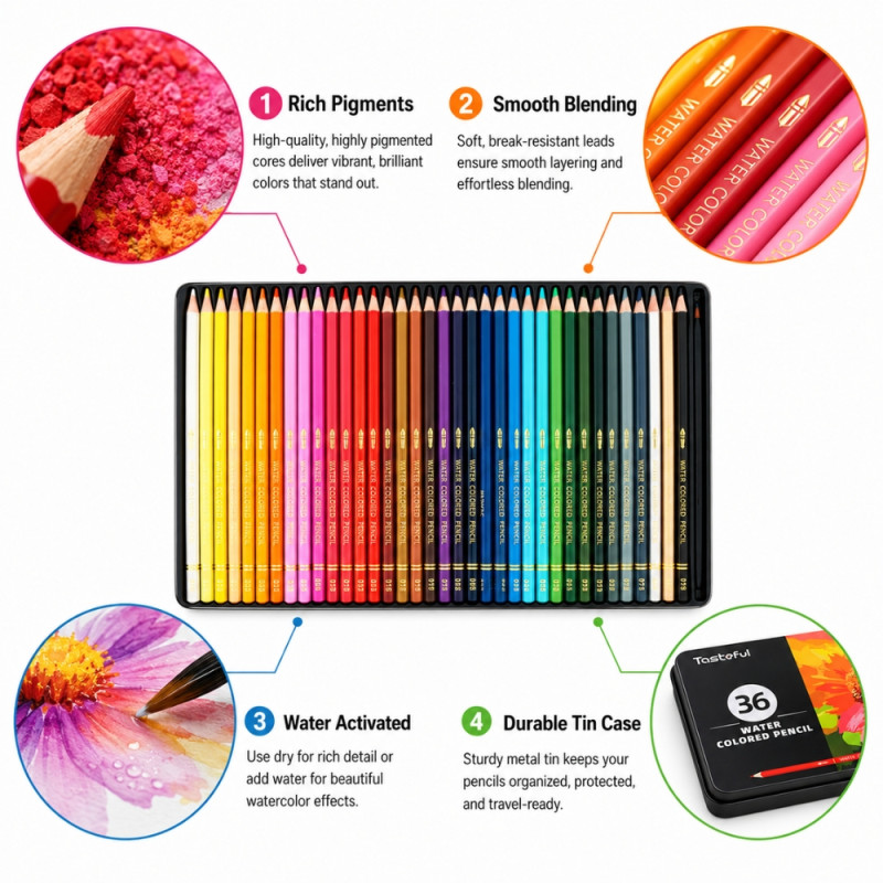 Supreme Gleam Colored Pencils Designed for Creative Expression &amp; Office Use – Multi Color (H-30, W-19 CM)