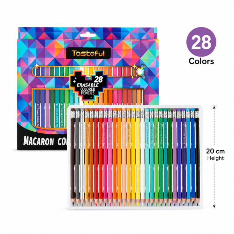 28 Erasable Colored Pencils