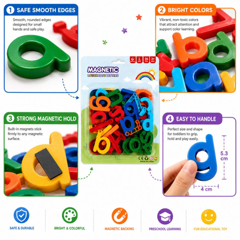 Premium Magnetic letters – MiltiColor Premium Quality (20 x 15 cm)