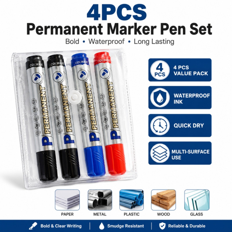 4PCS Permanent Marker Pen Set