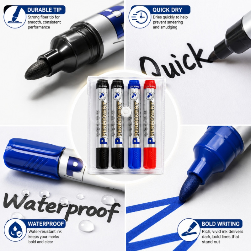 4PCS Permanent Marker Pen Set