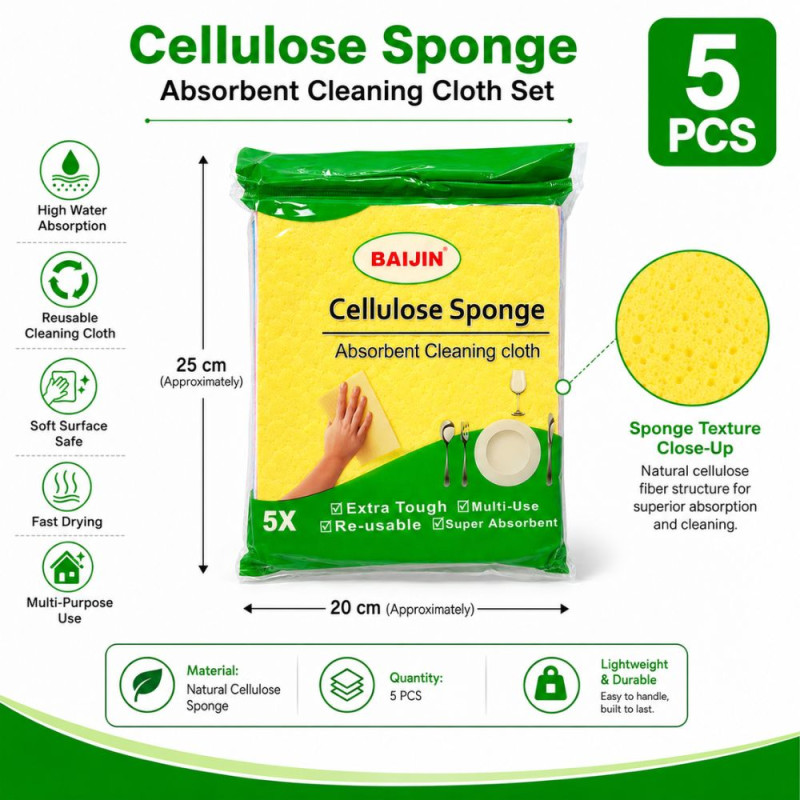 Professional Cleaning Cloths – Green Premium Quality (25 x 20 cm)