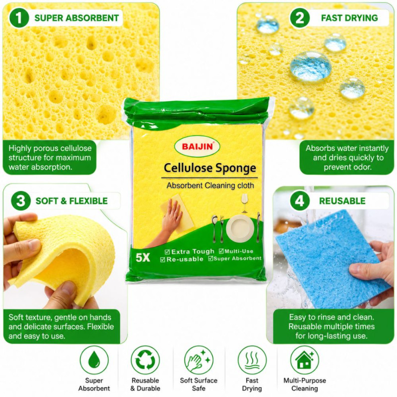 Professional Cleaning Cloths – Green Premium Quality (25 x 20 cm)