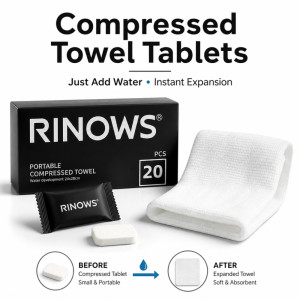 Professional Portable Compressed Towel Tablets – 20pcs Hygienic Travel Set (White) Professional Portable Compressed Towel Tablets – 20pcs Hygienic Travel Set (White)