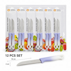Stainless Steel Knife Set - 12pcs