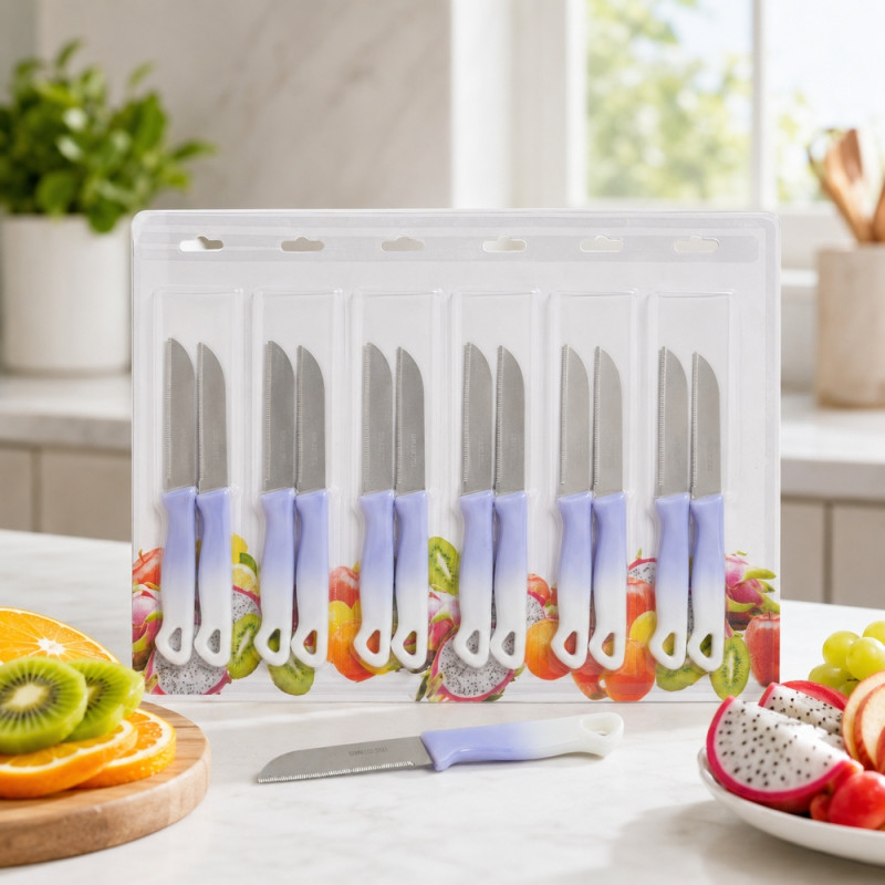 Stainless Steel Knife Set - 12pcs