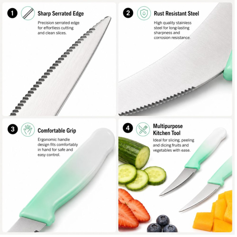 Classic Knife – Silver Premium Quality (14p | 17cm)