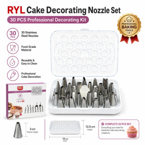 Expert Bliss Cake Decorator Designed for Everyday Cooking &amp; Kitchen Excellence – White (H-12.5, W-16, D-3 CM)