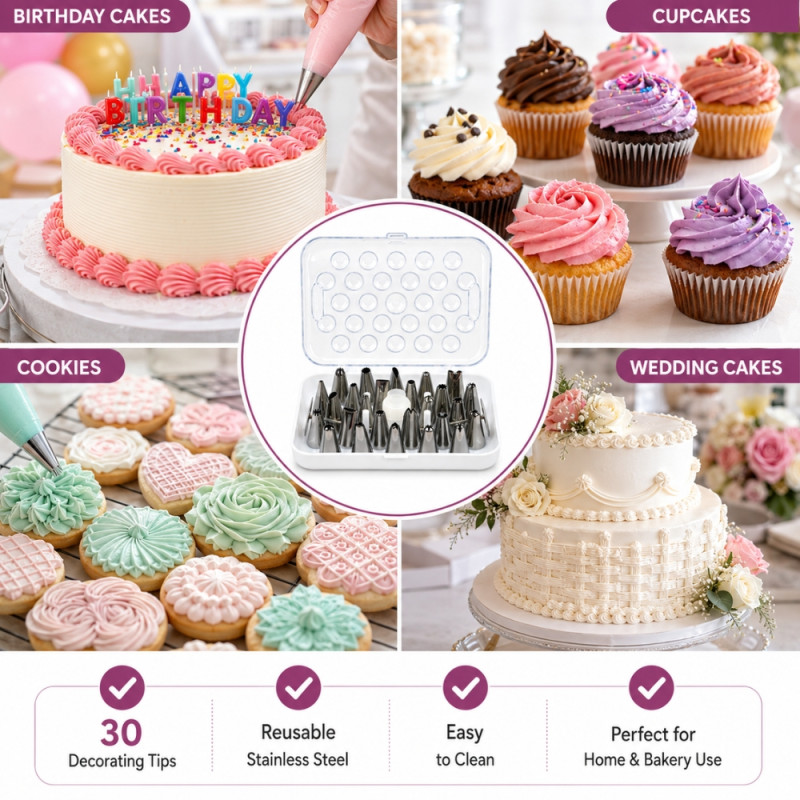 Expert Bliss Cake Decorator Designed for Everyday Cooking &amp; Kitchen Excellence – White (H-12.5, W-16, D-3 CM)