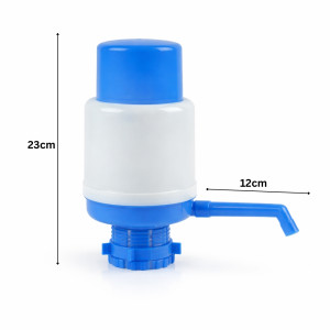 Manual Water Bottle Pump – Universal Fit for Large Jugs – White & Blue (23cm)