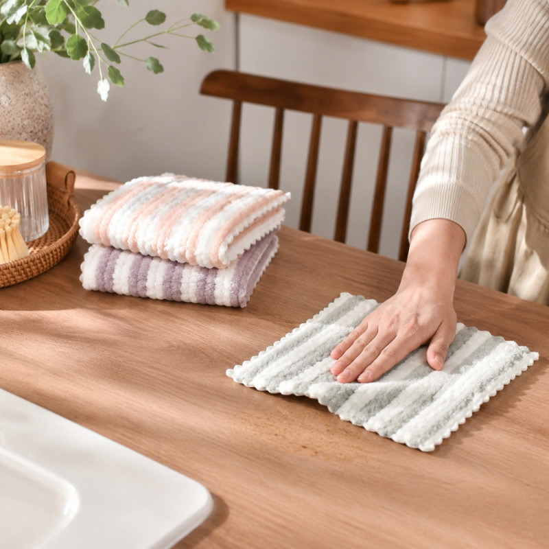 DISH CLOTH Striped Kitchen Towels – Assorted
