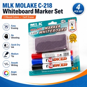 Classic whiteboard marker Set – MultiColor Premium Quality (4 Pcs)