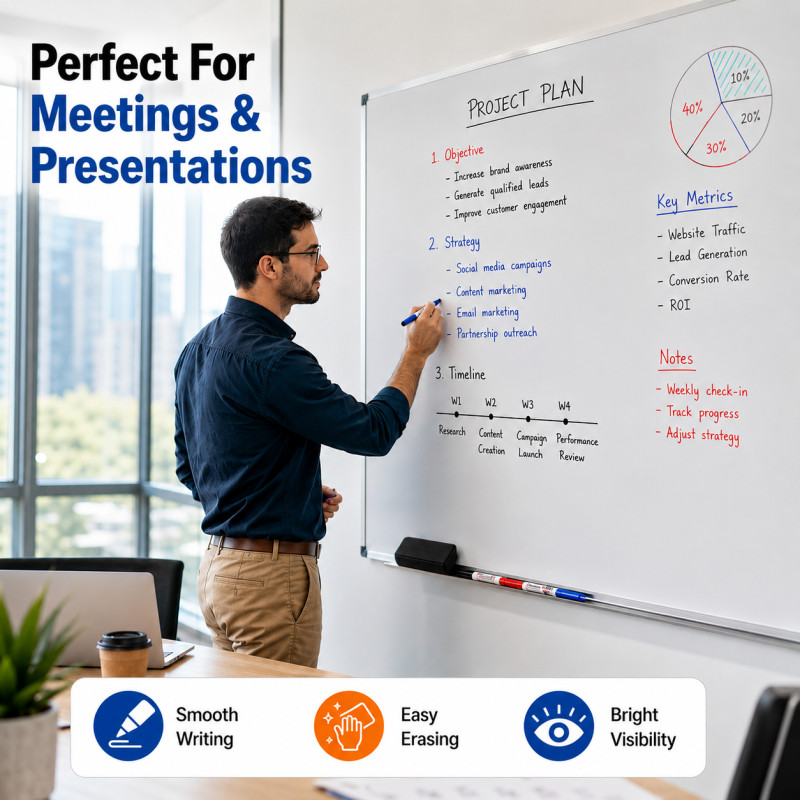 Classic whiteboard marker Set – MultiColor Premium Quality (4 Pcs)