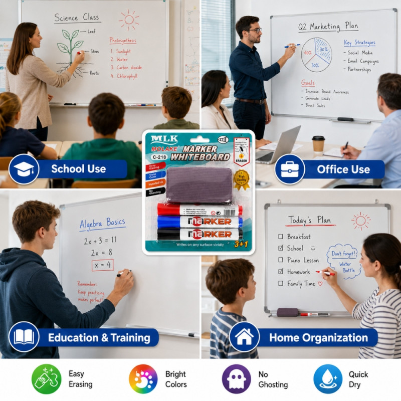 Classic whiteboard marker Set – MultiColor Premium Quality (4 Pcs)