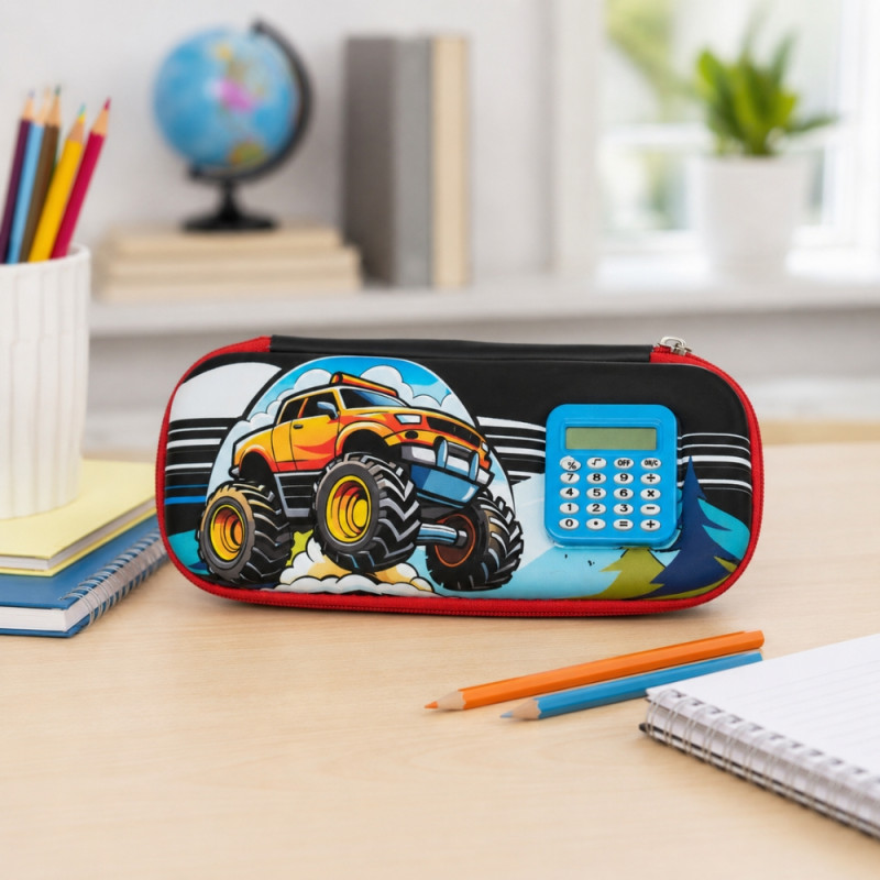 Master Ease Pencil Bag Designed for Creative Expression &amp; Office Use – Multi Color (H-23, W-10 CM)