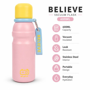 Stylish vacuum flask – Pink Premium Quality (22 x 7 cm)