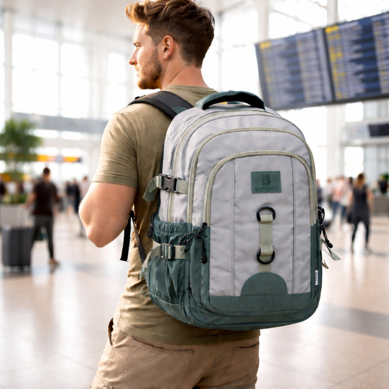 Professional Slim Business & Laptop Backpack – Light Gray (42cm)