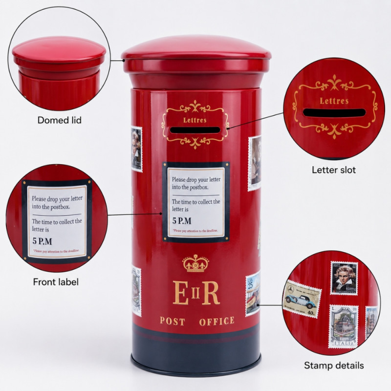 Coin Box (H-15 cm x W-10 cm) – Red