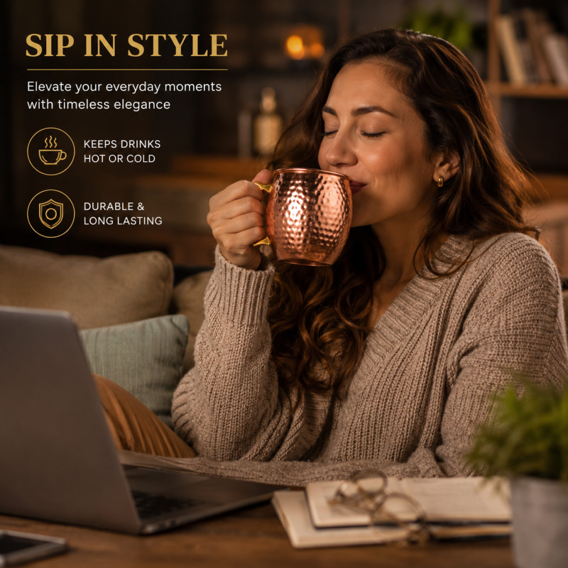 Bronze Style Stainless Steel Cup Designed for Elegant Dining & Entertaining – Gold (H-10, W-9 CM)
