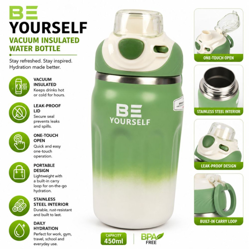 Premium Travel Mug – Green Premium Quality (21 x 7 cm)