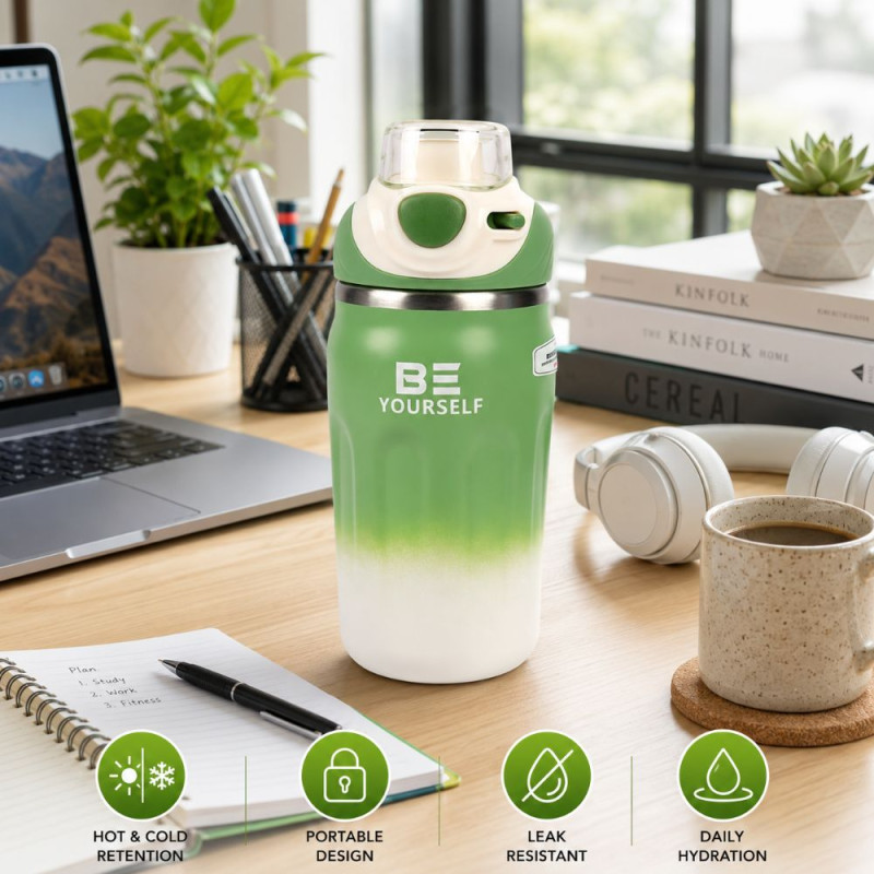 Premium Travel Mug – Green Premium Quality (21 x 7 cm)