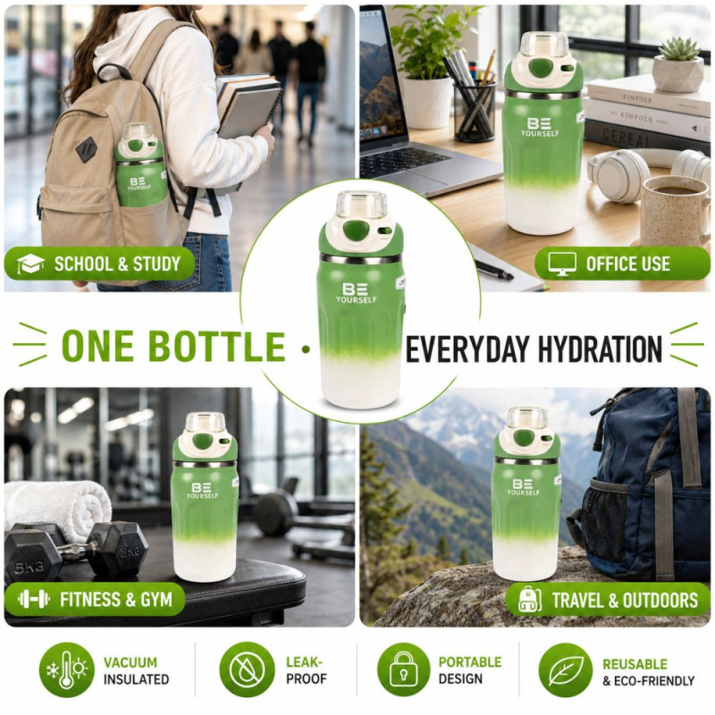 Premium Travel Mug – Green Premium Quality (21 x 7 cm)