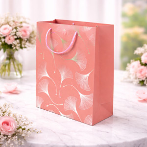 Elegant Matte Paper Gift Bag – Light Pink (32cm)