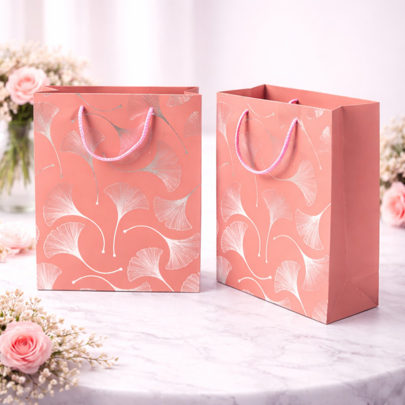 Elegant Matte Paper Gift Bag – Light Pink (32cm)