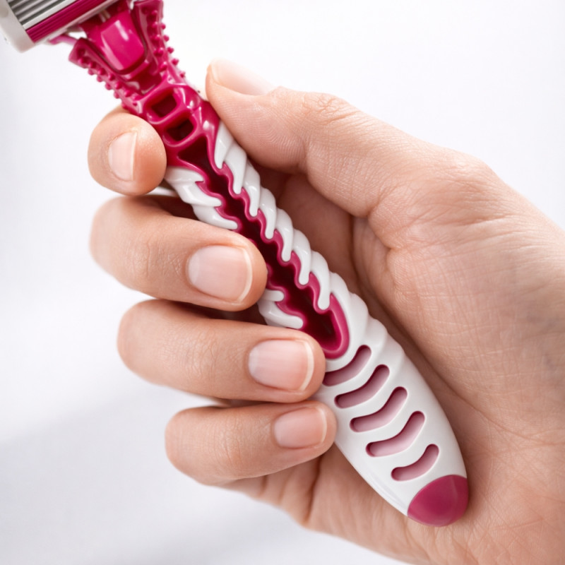 Luxury Women’s 6-Blade Disposable Razor Set – Dark Pink (3-Pack)