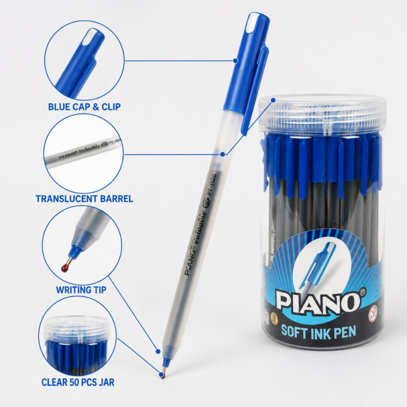 PIANO Soft Ink Pen – Blue