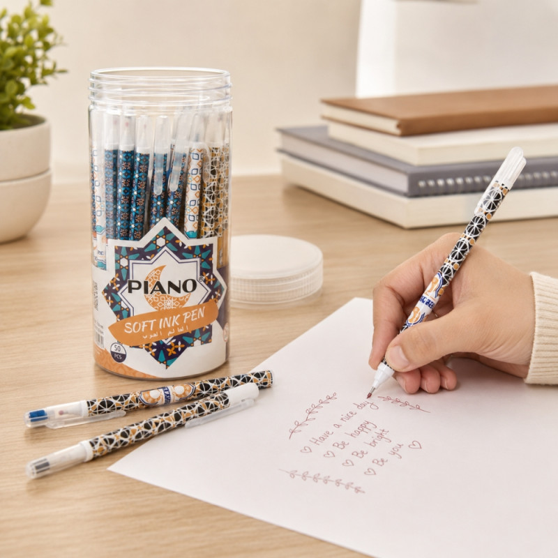Elegant Piano Soft Ink Pen - Assorted Colors