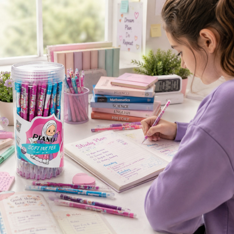 Cute Girl Soft Ink Gel Pen Set
