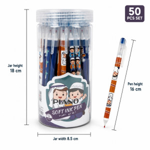 Piano Soft Ink Pen Set - 50pcs