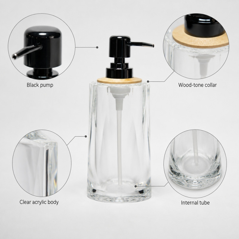 Swift Shield Soap Dispenser Designed for Modern Living &amp; Home Comfort – Black (H-18, W-7.5 CM)