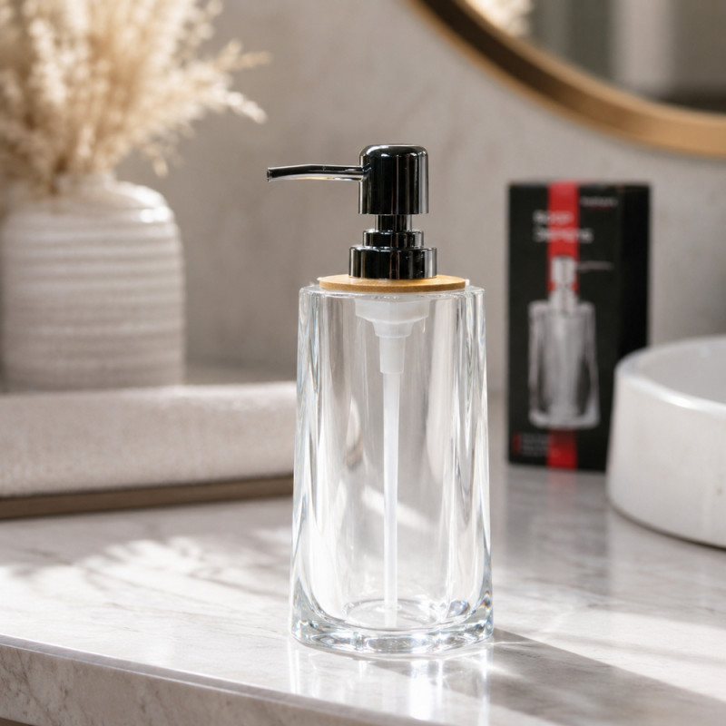 Swift Shield Soap Dispenser Designed for Modern Living &amp; Home Comfort – Black (H-18, W-7.5 CM)